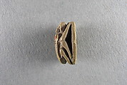 Scarab Inscribed for Thutmose III, Faience, light green glaze