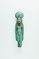 Statuette of a lion-headed goddess, Faience
