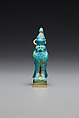 Horus amulet, Faience, blue