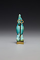 Horus amulet, Faience, blue
