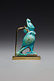 Horus amulet, Faience, blue