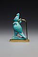Horus amulet, Faience, blue