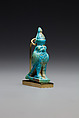 Horus amulet, Faience, blue