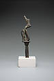 Cobra wearing red crown on a papyrus stem, Bronze or cupreous alloy