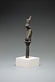 Cobra wearing red crown on a papyrus stem, Bronze or cupreous alloy