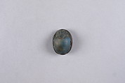 Scarab Inscribed with the Name Khakaw(y)neb, Faience