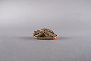 Scarab with monkeys climbing a palm tree (New Year's wish), Steatite