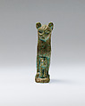 Cat Amulet, Faience
