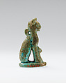 Cat Amulet, Faience