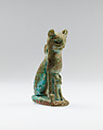 Cat Amulet, Faience