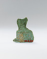 Cat Amulet, Green faience