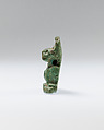 Cat Amulet, Green faience