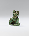 Cat Amulet, Green faience