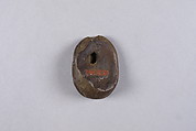 Scarab with Floral Design, Faience
