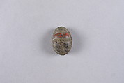 Scarab with Hieroglyphs and Flowers, Steatite