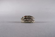 Scarab with Hieroglyphs and Flowers, Steatite