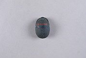 Scarab with Hieroglyphs, Egyptian Blue