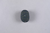 Scarab with Hieroglyphs, Egyptian Blue