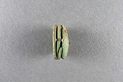 Scarab inscribed with a name of wish related to Ptah, Green faience