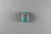 Scarab inscribed with the name Neferkare (Shabaqo), Blue faience