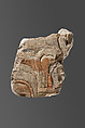 Palmette-like ornament, Limestone, paint