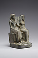 Seated Pair Statuette, Serpentinite