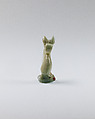 Cat amulet, Faience