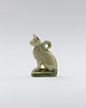 Cat amulet, Faience