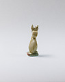 Cat amulet, Faience