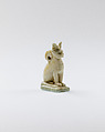 Cat amulet, Faience