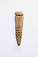 Tag amulet in the form of a tusk, Ivory, paste