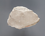 Hieratic ostracon, Limestone, ink, paint