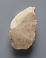 Hieratic ostracon, Limestone, ink, paint