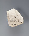 Hieratic ostracon, Limestone, ink, paint