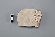 Hieratic Ostracon, Pottery, ink, paint