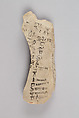 Ostracon inscribed with identity marks, Limestone, ink, paint