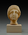 Head, female, Travertine (Egyptian alabaster)