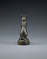 Cat with very worn inscription, Cupreous metal