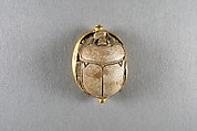 Scarab of Sheshonq I, Glazed steatite, gold