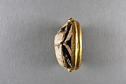 Scarab of Sheshonq I, Glazed steatite, gold