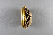 Scarab of Sheshonq I, Glazed steatite, gold