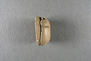 Scarab, Faience, traces of green glaze