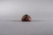 Head Saraboid Inscribed with Hieroglyphs, Red glass ?