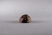 Head Saraboid Inscribed with Hieroglyphs, Red glass ?