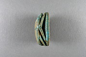 Scarab inscribed with the name Taharqo, Faience