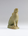 Cat amulet, Greenish crystaline stone