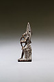 Seated polymorphic figure of jackal-headed archer, Wood