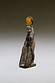 Goddess with gilded sundisk and wings, Wood, gilding