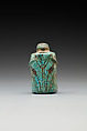 Kohl jar, monkey, Faience