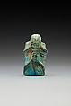 Kohl jar, monkey, Faience